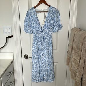 Baby blue midi spring dress